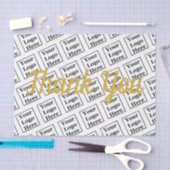 ここにロゴを入力し、ありがとうございます。テンプレート 薄葉紙 (クラフト)