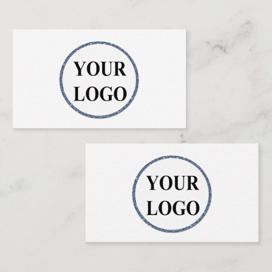 ここにロゴを追加するカスタムウェディング プレイスカード (正面/裏面)