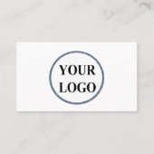 ここにロゴを追加するカスタムウェディング プレイスカード (正面)