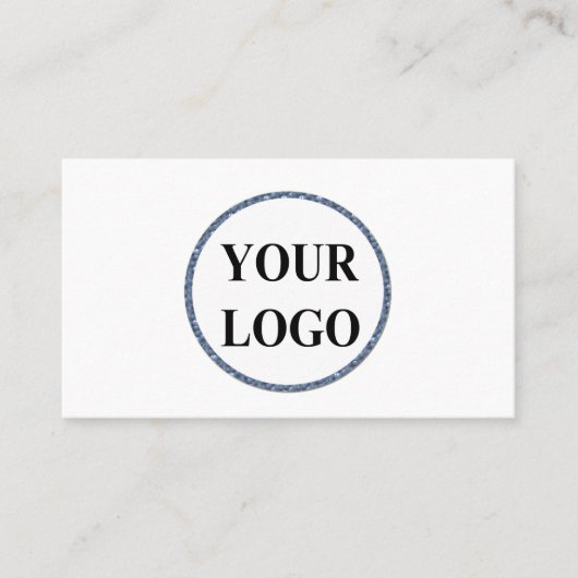 ここにロゴを追加するカスタムウェディング プレイスカード (正面)