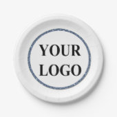 ここにロゴを追加する独自の誕生日 ペーパープレート (正面)