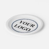 ここにロゴを追加する独自の誕生日 ペーパープレート (アングル)