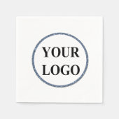 ここにロゴを追加カクテルウェディング応援 スタンダードカクテルナプキン (正面)