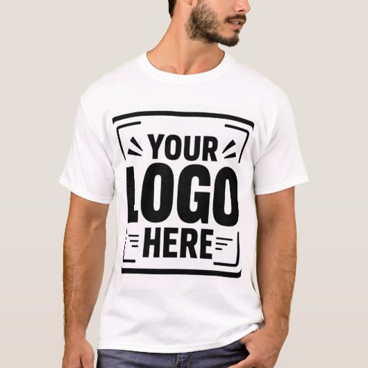ここにロゴを追加 カスタムTシャツ | パーソナライズ Tシャツ (正面)