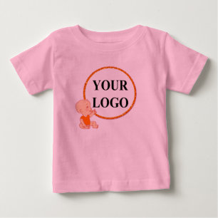 ここにロゴを追加 キッズ 女の子 1歳 誕生日 ベビーTシャツ