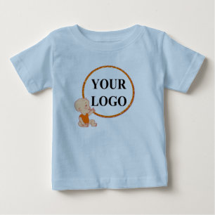 ここにロゴを追加 キッズ 赤ちゃん 男の子 1歳の誕生日 ベビーTシャツ