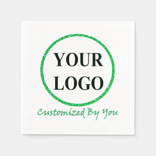 ここにロゴを追加 スタンダードカクテルナプキン (正面)