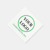 ここにロゴを追加 スタンダードカクテルナプキン (角)