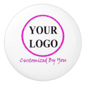 ここにロゴを追加 セラミックノブ (正面)