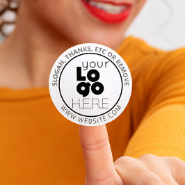 ここにロゴを追加:独自のビジネスをカスタム作成 ラウンドシール