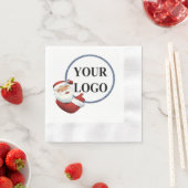 ここにロゴを追加 縁ありカクテルナプキン (インサイチュ)