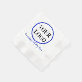 ここにロゴを追加 縁ありカクテルナプキン (角)