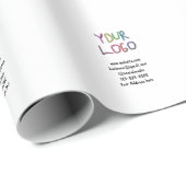 ここにロゴ/デザインを追加してください シンプルなテキスト ポジ ラッピングペーパー (ロールコーナー)