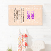 ここにロゴ/デザインを追加してください シンプルなテキスト ポジ 横断幕 (インサイチュ)