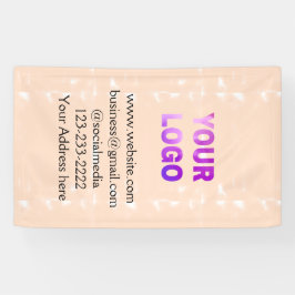 ここにロゴ/デザインを追加してください シンプルなテキスト ポジ 横断幕