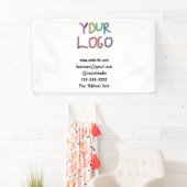 ここにロゴ/デザインを追加してください シンプルなテキスト ポジ 横断幕 (インサイチュ)