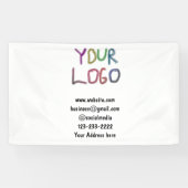 ここにロゴ/デザインを追加してください シンプルなテキスト ポジ 横断幕 (横)