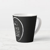 ここにロゴ モダン カフェラテマグ (右アングル)