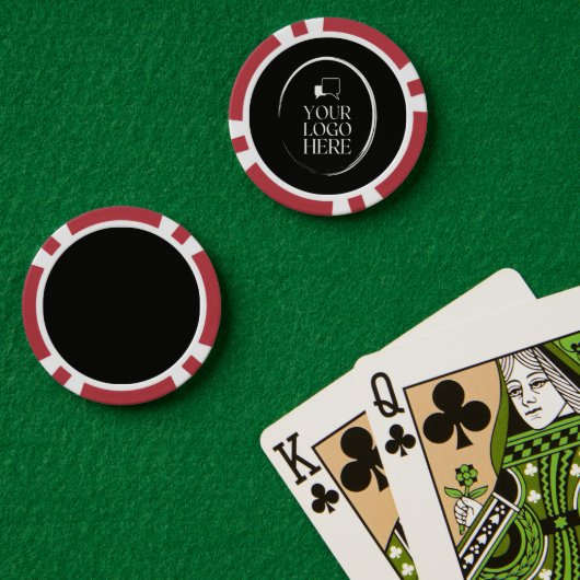 ここにロゴ モダン ポーカーチップ (ポーカーテーブル (ダブル))