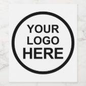 ここにロゴ 食品および飲料ラベルセット ワインラベル (シングルラベル)