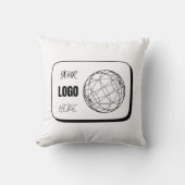 ここにロゴ Throw Pillows クッション (正面)