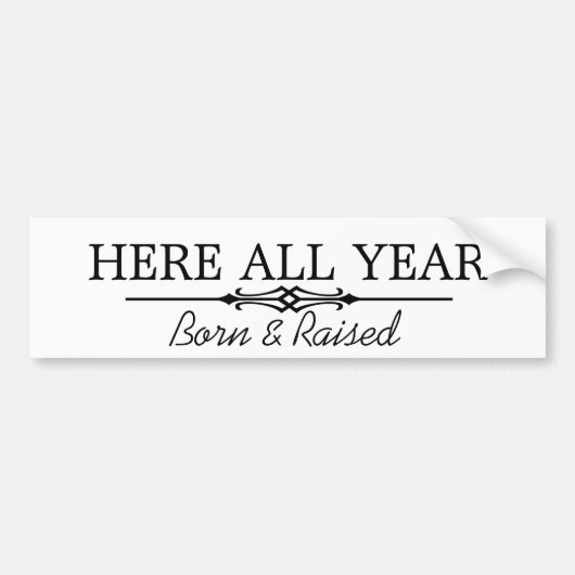 ここに一年中 バンパーステッカー (正面)