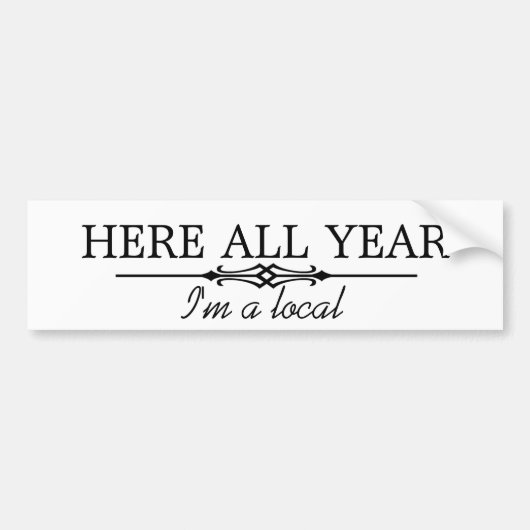 ここに一年中 バンパーステッカー (正面)