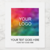 ここに会社ロゴテキストを追加 エレガントテンプレート ワインラベル (シングルラベル)