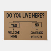 ここに住んでるの？ピ来ザと一緒に戻って ドアマット (正面)