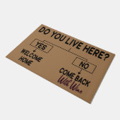 ここに住んでる来のか ドアマット (アングル)