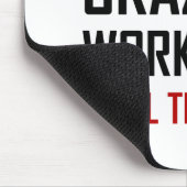 ここに働くこと熱狂するおもしろいな訓練して下さい マウスパッド (コーナー)