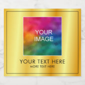 ここに写真またはロゴをカスタマイズ 現代的なゴールドの外観 ビールラベル (シングルラベル)