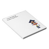 ここに名前の机からの先生 ノートパッド (アングル)