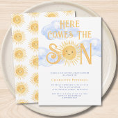 ここに太陽の息子、太陽の雲のベイビーシャワーがやってくる 招待状