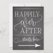 ここに始まった後ずっと楽しく黒板ここにサイン (正面)