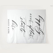 ここに始まった後の幸せな幸せ – ロマン結婚ティック タペストリー (正面(横))