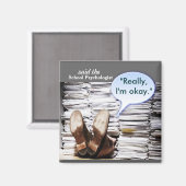 ここに学校の心理学者の磁石がある マグネット (正面/裏面)