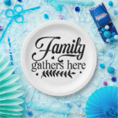 ここに家族が集まる ペーパープレート (パーティー)
