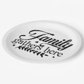 ここに家族が集まる ペーパープレート (アングル)