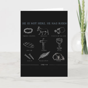ここに彼は存在しない、彼は復活した キリスト教 十字架 イエス カード
