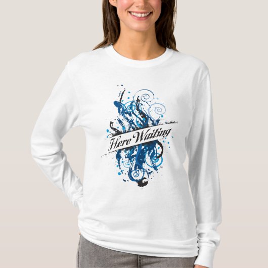 ここに待っています Tシャツ (正面)