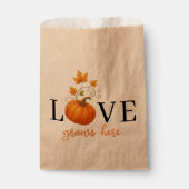 ここに恋が芽生える | パンプキンレタリング秋 フェイバーバッグ (正面)