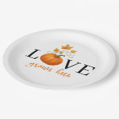 ここに恋が芽生える | パンプキンレタリング秋 ペーパープレート (アングル)