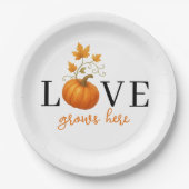 ここに恋が芽生える | パンプキンレタリング秋 ペーパープレート (正面)