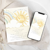 ここに息子が来る |赤ちゃんシャワー 招待状