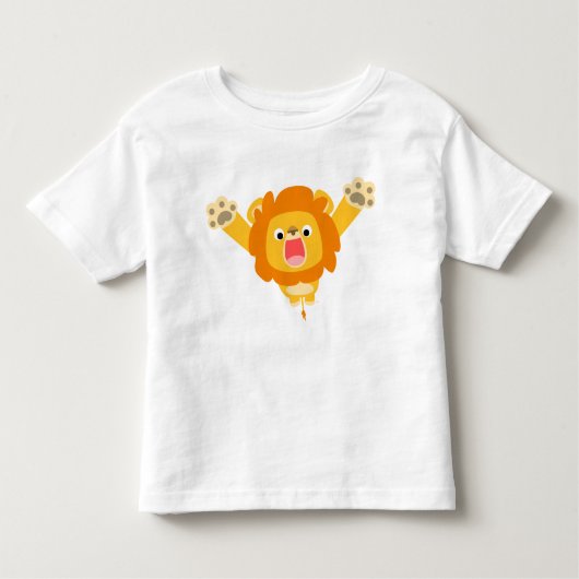 ここに悩み(漫画のライオン)の子供のTシャツを来ます トドラーTシャツ (正面)