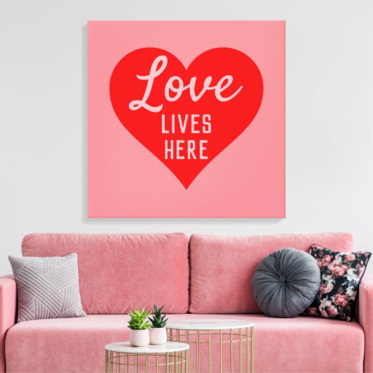 ここに愛がある キャンバスプリント (インサイチュ (リビング))