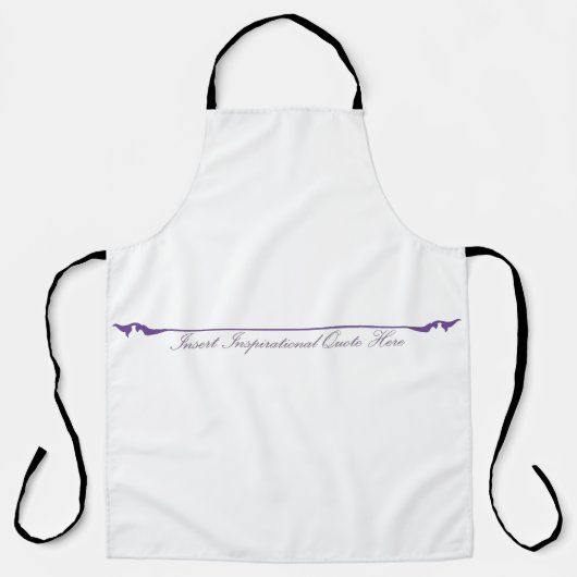 ここに感動的引用文を挿入 – 紫 エプロン (正面)