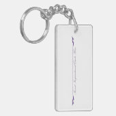 ここに感動的引用文を挿入 – 紫 キーホルダー (正面左)