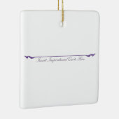 ここに感動的引用文を挿入 – 紫 セラミックオーナメント (右)